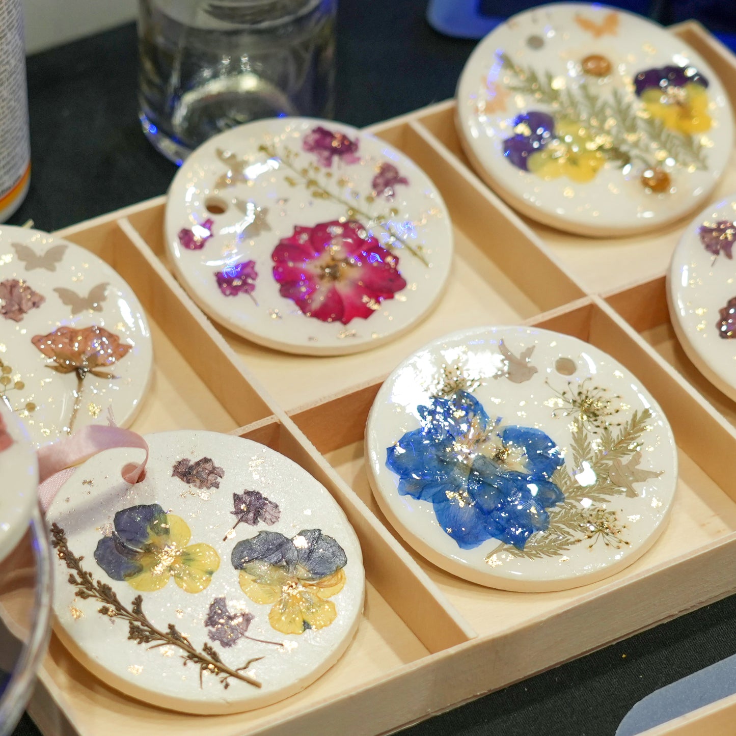 Pressed Flower Coaster