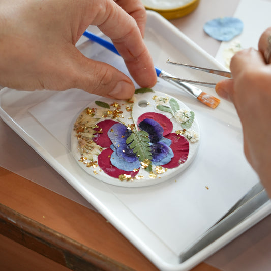 Pressed Flower Coaster