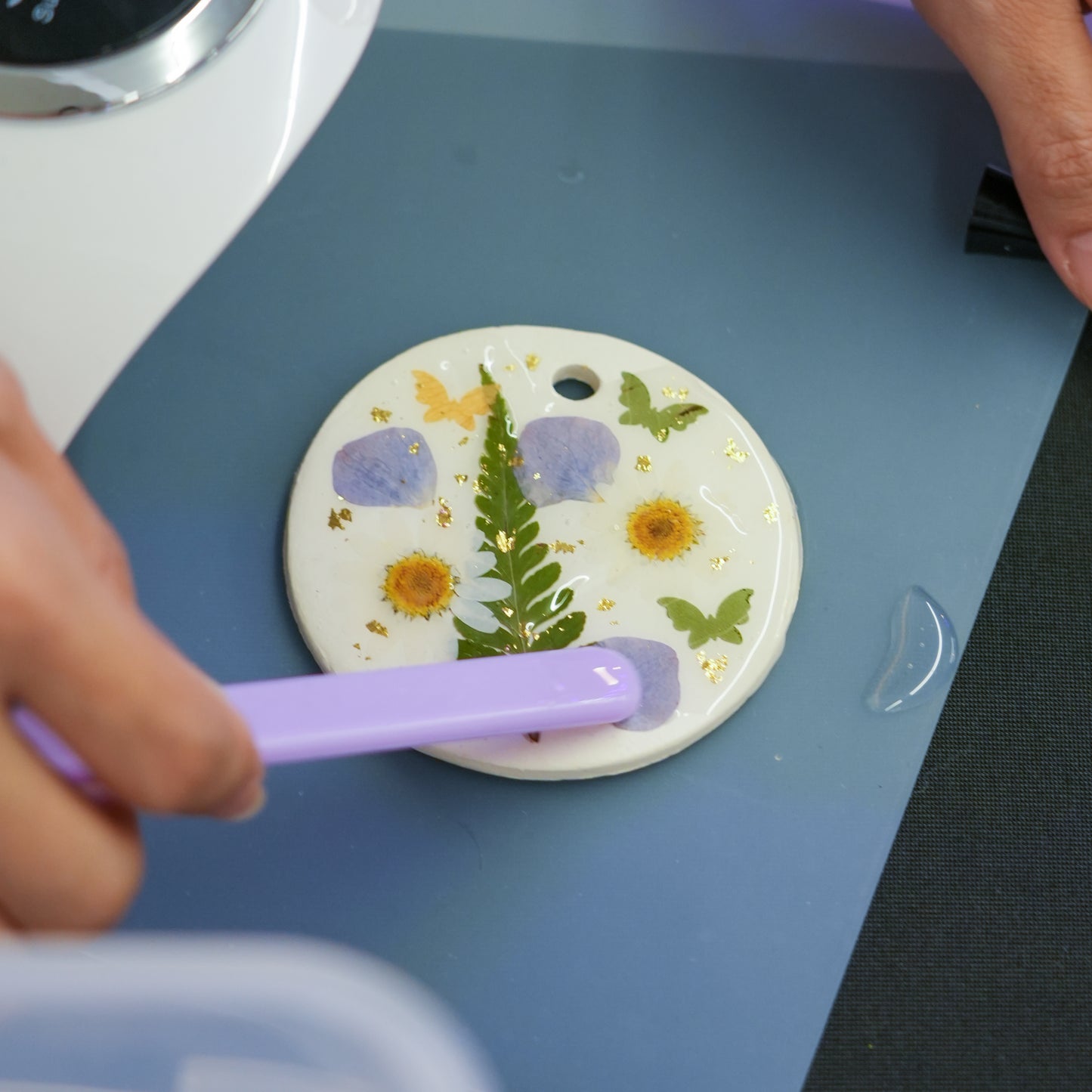 Pressed Flower Coaster